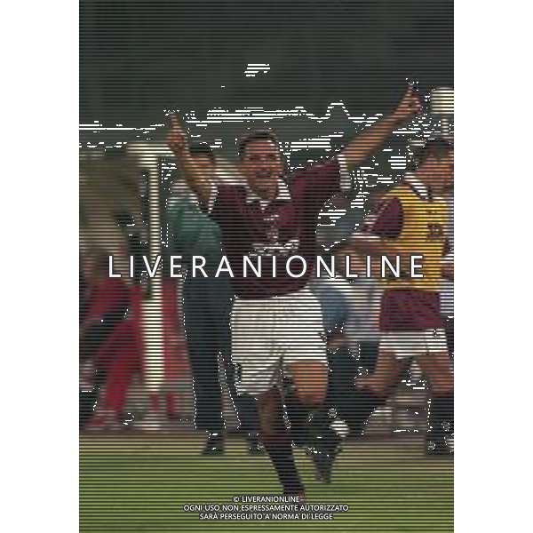08-09-1998 TORINO SEDICESIMI DI COPPA ITALIA TORINO MILAN 2-0 NELLA FOTO MARCO FERRANTE ESULTA DOPO IL GOAL AG ALDO LIVERANI SAS