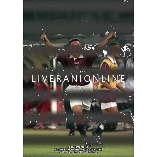 08-09-1998 TORINO SEDICESIMI DI COPPA ITALIA TORINO MILAN 2-0 NELLA FOTO MARCO FERRANTE ESULTA DOPO IL GOAL AG ALDO LIVERANI SAS