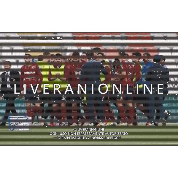 ENTELLA - REGGIANA REGGIO AUDACE CAMPIONATO CALCIO SERIE BKT 03.10.2020 NELLA FOTO ESULTANZA DEI GIOCATORI DELLA REGGIO AUDACE A FINE GARA © AGENZIA ALDO LIVERANI SAS