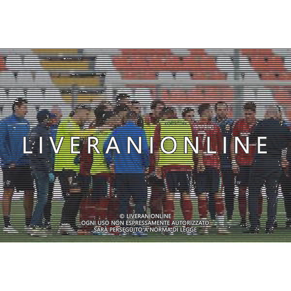 ENTELLA - REGGIANA REGGIO AUDACE CAMPIONATO CALCIO SERIE BKT 03.10.2020 NELLA FOTO ESULTANZA DEI GIOCATORI DELLA REGGIO AUDACE A FINE GARA © AGENZIA ALDO LIVERANI SAS