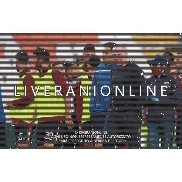 ENTELLA - REGGIANA REGGIO AUDACE CAMPIONATO CALCIO SERIE BKT 03.10.2020 NELLA FOTO ESULTANZA DEI GIOCATORI DELLA REGGIO AUDACE A FINE GARA CON L\'ALLENATORE MASSIMILIANO ALVINI © AGENZIA ALDO LIVERANI SAS