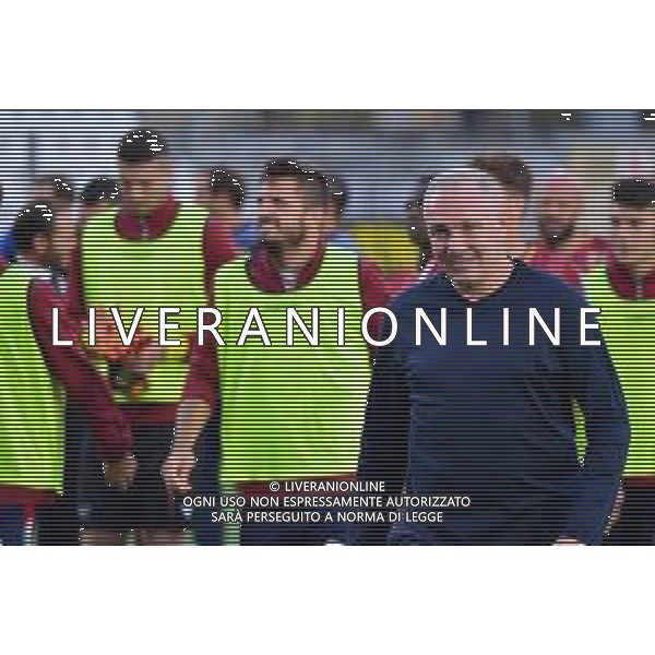ENTELLA - REGGIANA REGGIO AUDACE CAMPIONATO CALCIO SERIE BKT 03.10.2020 NELLA FOTO ESULTANZA DEI GIOCATORI DELLA REGGIO AUDACE A FINE GARA CON L\'ALLENATORE MASSIMILIANO ALVINI © AGENZIA ALDO LIVERANI SAS