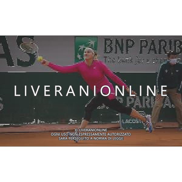 Roland Garros 2020, Grand Slam tournament - Tennis Internationals, 03 October 2020 Roland Garros stadium, paris, france, Italy Photo showing: Aryna Sabalenka of Belarus in action against Ons Jabeur of Tunisia @LM/DPPI/DPPI/Rob Prange AG ALDO LIVERANI SAS