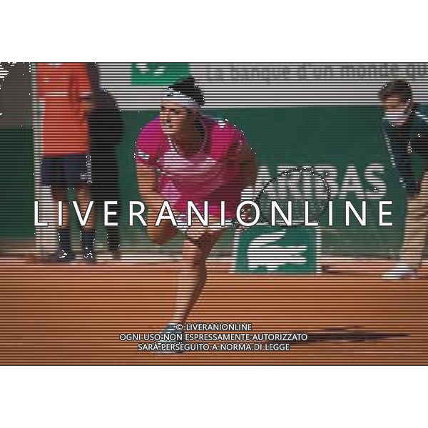 Roland Garros 2020, Grand Slam tournament - Tennis Internationals, 03 October 2020 Roland Garros stadium, paris, france, Italy Photo showing: Ons Jabeur of Tunisia in action against Aryna Sabalenka of Belarus @LM/DPPI/DPPI/Rob Prange AG ALDO LIVERANI SAS