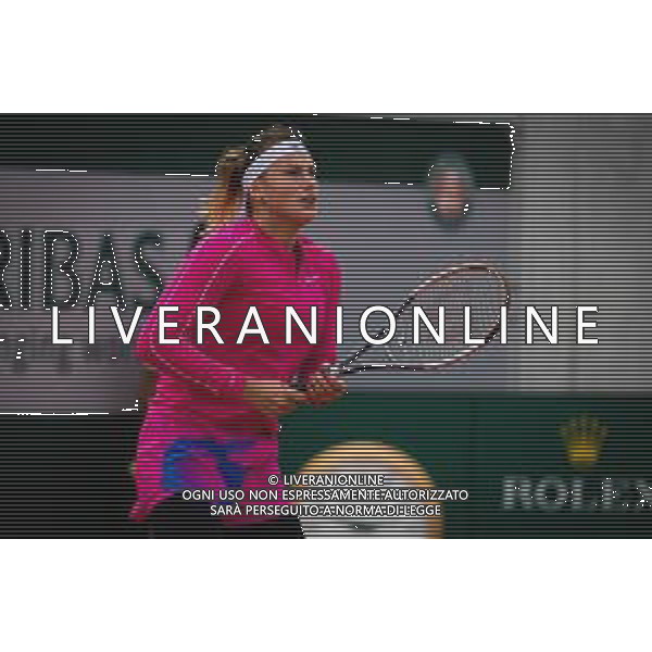 Roland Garros 2020, Grand Slam tournament - Tennis Internationals, 03 October 2020 Roland Garros stadium, paris, france, Italy Photo showing: Aryna Sabalenka of Belarus in action against Ons Jabeur of Tunisia @LM/DPPI/DPPI/Rob Prange AG ALDO LIVERANI SAS
