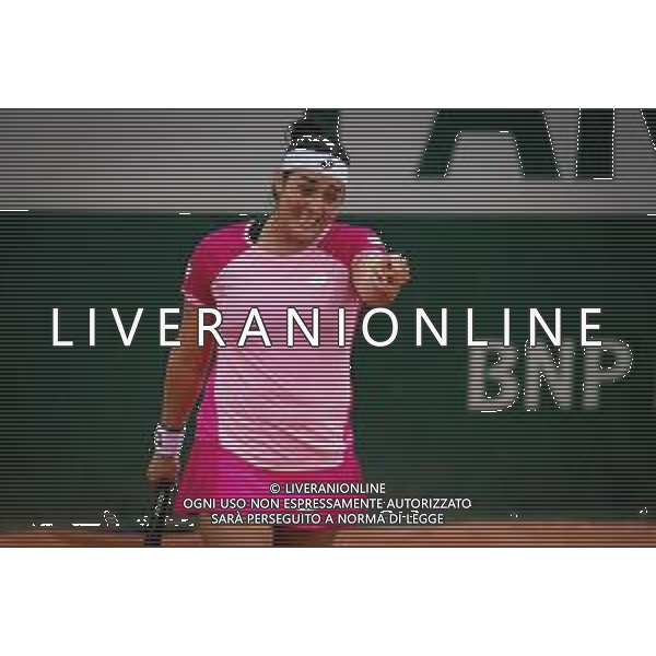 Roland Garros 2020, Grand Slam tournament - Tennis Internationals, 03 October 2020 Roland Garros stadium, paris, france, Italy Photo showing: Ons Jabeur of Tunisia in action against Aryna Sabalenka of Belarus @LM/DPPI/DPPI/Rob Prange AG ALDO LIVERANI SAS