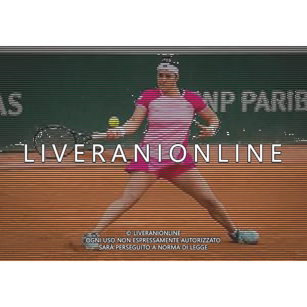 Roland Garros 2020, Grand Slam tournament - Tennis Internationals, 03 October 2020 Roland Garros stadium, paris, france, Italy Photo showing: Ons Jabeur of Tunisia in action against Aryna Sabalenka of Belarus @LM/DPPI/DPPI/Rob Prange AG ALDO LIVERANI SAS