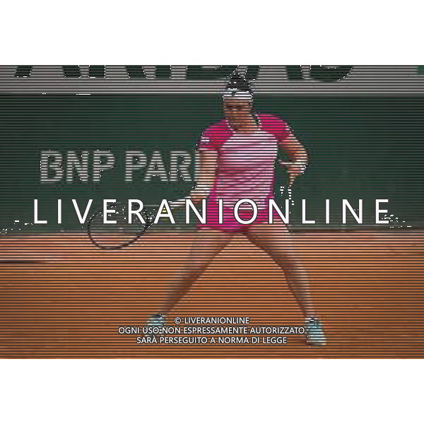 Roland Garros 2020, Grand Slam tournament - Tennis Internationals, 03 October 2020 Roland Garros stadium, paris, france, Italy Photo showing: Ons Jabeur of Tunisia in action against Aryna Sabalenka of Belarus @LM/DPPI/DPPI/Rob Prange AG ALDO LIVERANI SAS