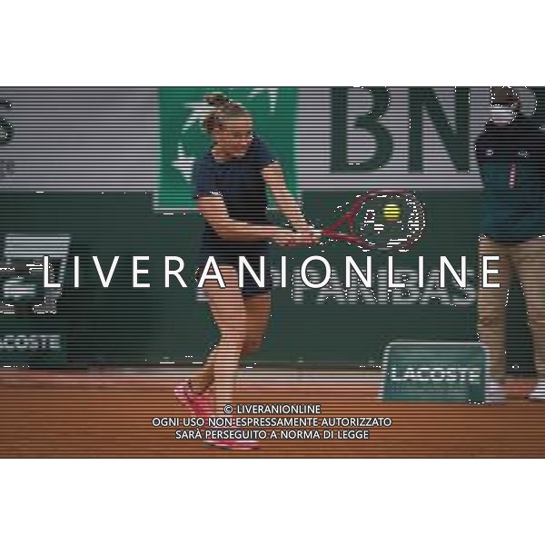 Roland Garros 2020, Grand Slam tournament - Tennis Internationals, 03 October 2020 Roland Garros stadium, paris, france, Italy Photo showing: Fiona Ferro of France in action against Patricia Maria Tig of Romania @LM/DPPI/DPPI/Rob Prange AG ALDO LIVERANI SAS