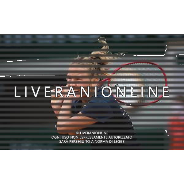 Roland Garros 2020, Grand Slam tournament - Tennis Internationals, 03 October 2020 Roland Garros stadium, paris, france, Italy Photo showing: Fiona Ferro of France in action against Patricia Maria Tig of Romania @LM/DPPI/DPPI/Rob Prange AG ALDO LIVERANI SAS