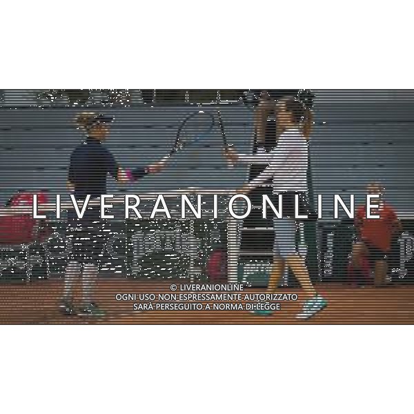 Roland Garros 2020, Grand Slam tournament - Tennis Internationals, 03 October 2020 Roland Garros stadium, paris, france, Italy Photo showing: Laura Siegemund of Germany, Petra Martic of Croatia @LM/DPPI/DPPI/Rob Prange AG ALDO LIVERANI SAS