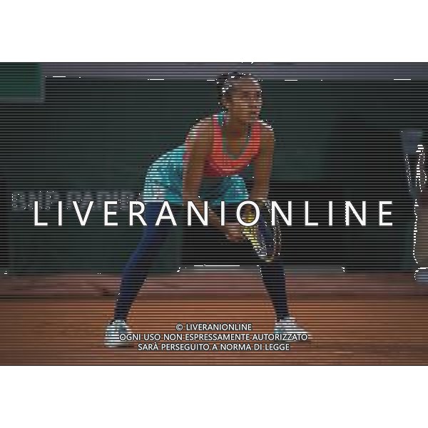 Roland Garros 2020, Grand Slam tournament - Tennis Internationals, 03 October 2020 Roland Garros stadium, paris, france, Italy Photo showing: Leylah Fernandez of Canada in action against Petra Kvitova of the Czech Republic @LM/DPPI/DPPI/Rob Prange AG ALDO LIVERANI SAS