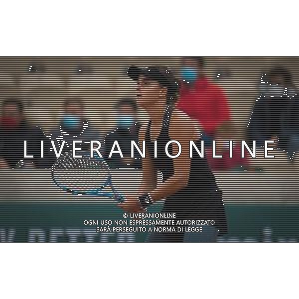 Roland Garros 2020, Grand Slam tournament - Tennis Internationals, 03 October 2020 Roland Garros stadium, paris, france, Italy Photo showing: Clara Burel of France in action @LM/DPPI/DPPI/Rob Prange AG ALDO LIVERANI SAS
