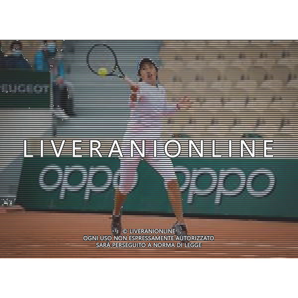 Roland Garros 2020, Grand Slam tournament - Tennis Internationals, 03 October 2020 Roland Garros stadium, paris, france, Italy Photo showing: Shuai Zhang of China in action @LM/DPPI/DPPI/Rob Prange AG ALDO LIVERANI SAS