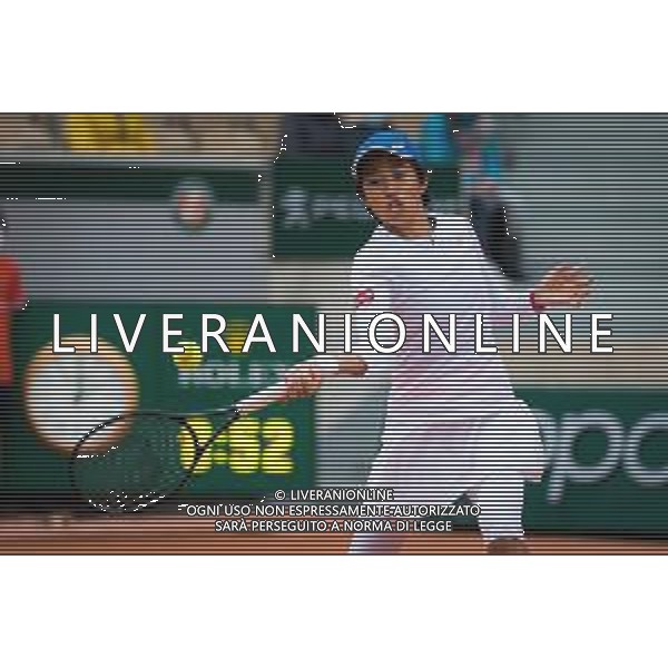 Roland Garros 2020, Grand Slam tournament - Tennis Internationals, 03 October 2020 Roland Garros stadium, paris, france, Italy Photo showing: Shuai Zhang of China in action @LM/DPPI/DPPI/Rob Prange AG ALDO LIVERANI SAS