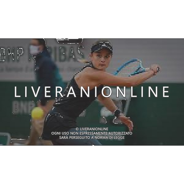 Roland Garros 2020, Grand Slam tournament - Tennis Internationals, 03 October 2020 Roland Garros stadium, paris, france, Italy Photo showing: Clara Burel of France in action @LM/DPPI/DPPI/Rob Prange AG ALDO LIVERANI SAS