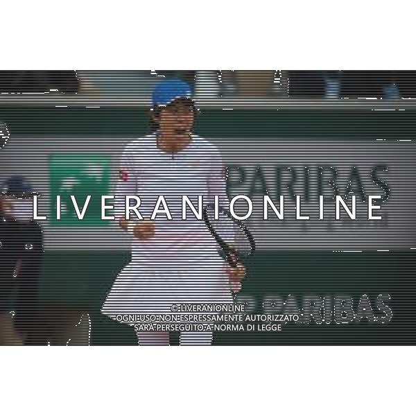 Roland Garros 2020, Grand Slam tournament - Tennis Internationals, 03 October 2020 Roland Garros stadium, paris, france, Italy Photo showing: Shuai Zhang of China in action @LM/DPPI/DPPI/Rob Prange AG ALDO LIVERANI SAS