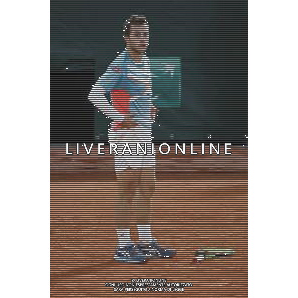 Roland Garros 2020, Grand Slam tournament - Tennis Internationals, 04 October 2020 Roland Garros stadium, paris, france, Italy Photo showing: Hugo GASTON (FRA) @LM/DPPI/DPPI/Stephane Allaman AG ALDO LIVERANI SAS