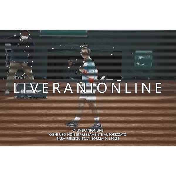 Roland Garros 2020, Grand Slam tournament - Tennis Internationals, 04 October 2020 Roland Garros stadium, paris, france, Italy Photo showing: Hugo GASTON (FRA) celebrated point winned @LM/DPPI/DPPI/Stephane Allaman AG ALDO LIVERANI SAS
