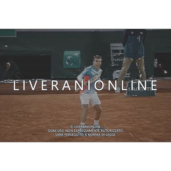 Roland Garros 2020, Grand Slam tournament - Tennis Internationals, 04 October 2020 Roland Garros stadium, paris, france, Italy Photo showing: Hugo GASTON (FRA) celebrated a set winned @LM/DPPI/DPPI/Stephane Allaman AG ALDO LIVERANI SAS