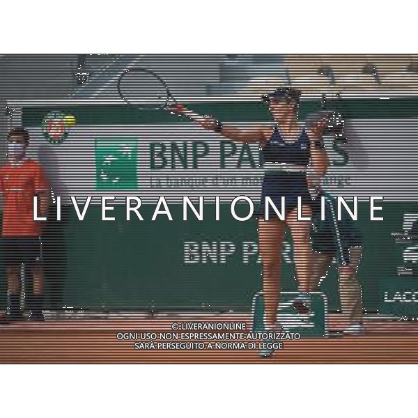Roland Garros 2020, Grand Slam tournament - Tennis Internationals, 04 October 2020 Roland Garros stadium, paris, france, Italy Photo showing: Nadia Podoroska of Argentina in action against Barbora Krejcikova of the Czech Republic @LM/DPPI/DPPI/Rob Prange AG ALDO LIVERANI SAS