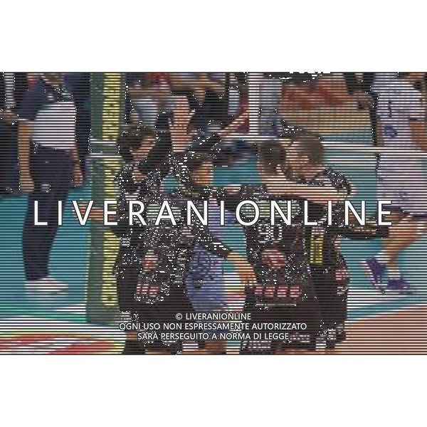 Top Volley Cisterna vs Kioene Padova - Campionato di Volley Superlega Serie A 2020/2021, 04 ottobre 2020 Cisterna di Latina, Italia Nella foto: esultanza Kioene Padova @LM/Luigi Mariani AG ALDO LIVERANI SAS