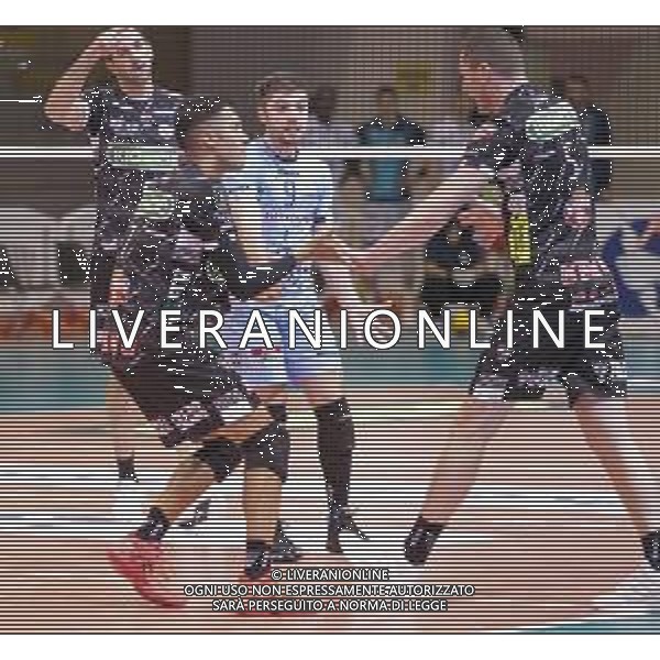 Top Volley Cisterna vs Kioene Padova - Campionato di Volley Superlega Serie A 2020/2021, 04 ottobre 2020 Cisterna di Latina, Italia Nella foto: esultanza Kioene Padova @LM/Luigi Mariani AG ALDO LIVERANI SAS
