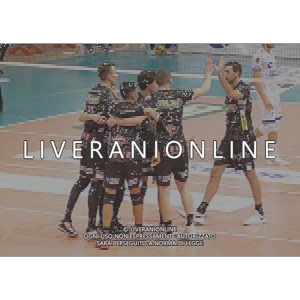 Top Volley Cisterna vs Kioene Padova - Campionato di Volley Superlega Serie A 2020/2021, 04 ottobre 2020 Cisterna di Latina, Italia Nella foto: esultanza Kioene Padova @LM/Luigi Mariani AG ALDO LIVERANI SAS