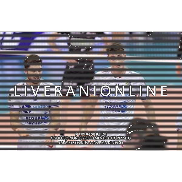 Top Volley Cisterna vs Kioene Padova - Campionato di Volley Superlega Serie A 2020/2021, 04 ottobre 2020 Cisterna di Latina, Italia Nella foto: Luigi Randazzo e Tobias Krick (Top Volley Cisterna) @LM/Luigi Mariani AG ALDO LIVERANI SAS