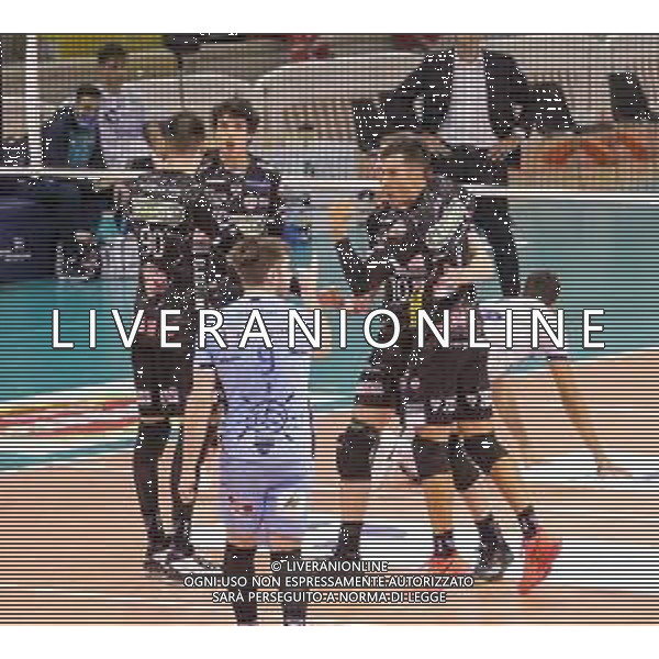 Top Volley Cisterna vs Kioene Padova - Campionato di Volley Superlega Serie A 2020/2021, 04 ottobre 2020 Cisterna di Latina, Italia Nella foto: esultanza Kioene Padova @LM/Luigi Mariani AG ALDO LIVERANI SAS