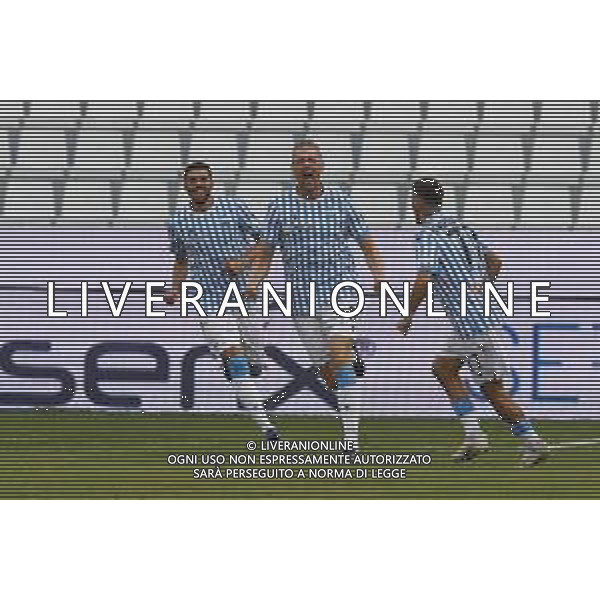 Spal - Cosenza Campionato di Calcio Serie BKT 03/10/2020 nella foto: Esultanza Bartosz Salamon(spal ferrara) D’Alessandro Marco(spal ferrara) dopo il goal ©Claudio Zamagni/Agenzia Aldo Liverani