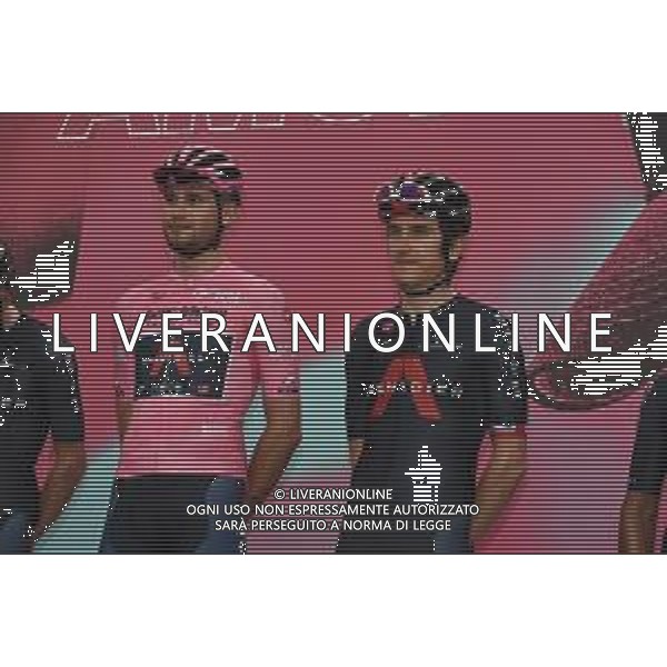 05-10-2020 Giro D\'italia; Tappa 03 Enna - Etna; 2020, Team Ineos Grenadier; Ganna, Filippo; Geraint, Thomas; Enna; © SIROTTI / AGENZIA ALDO LIVERANI SAS