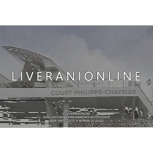 Roland Garros 2020, Grand Slam tournament - Tennis Internationals, 05 October 2020 Roland Garros stadium, paris, france, Italy Photo showing: First rooftop wing illustration on Philippe Chatrier stadium @LM/DPPI/DPPI/Stephane Allaman
