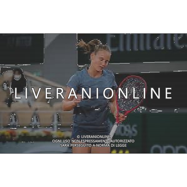 Roland Garros 2020, Grand Slam tournament - Tennis Internationals, 05 October 2020 Roland Garros stadium, paris, france, Italy Photo showing: Fiona Ferro of France in action against Sofia Kenin of the United States @LM/DPPI/DPPI/Rob Prange