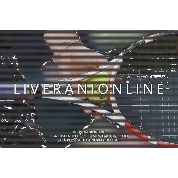 Quarter-finals at the Roland Garros 2020 - Tennis Internationals, 06 October 2020 Roland Garros stadium, paris, france, Italy Photo showing: Tennis racket and official tennis ball illustration of Dominic THIEM (AUT) @LM/DPPI/DPPI/Stephane Allaman AG ALDO LIVERANI SAS