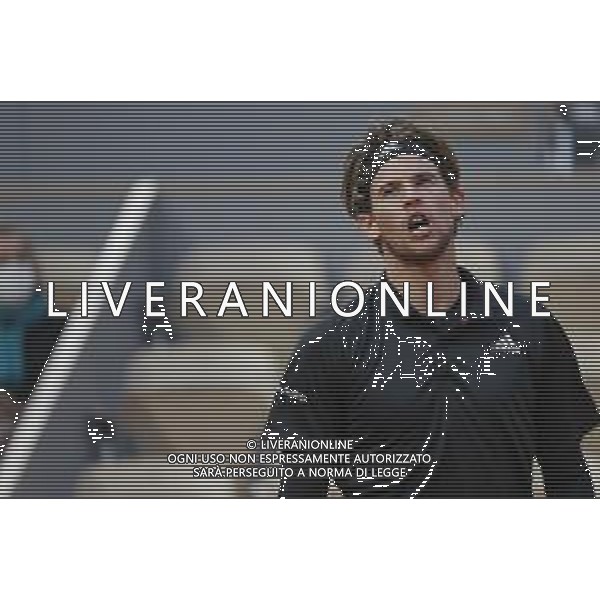 Quarter-finals at the Roland Garros 2020 - Tennis Internationals, 06 October 2020 Roland Garros stadium, paris, france, Italy Photo showing: Dominic THIEM (AUT) reacted, disapointed @LM/DPPI/DPPI/Stephane Allaman AG ALDO LIVERANI SAS