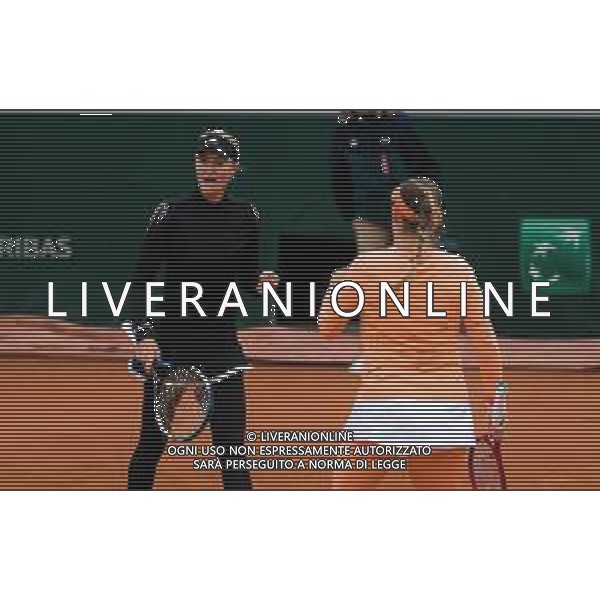 Quarter-finals at the Roland Garros 2020 - Tennis Internationals, 06 October 2020 Roland Garros stadium, paris, france, Italy Photo showing: Kristina Mladenovic of France and Timea Babos of Hungary @LM/DPPI/DPPI/Rob Prange AG ALDO LIVERANI SAS