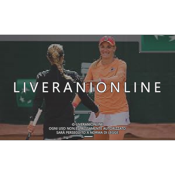 Quarter-finals at the Roland Garros 2020 - Tennis Internationals, 06 October 2020 Roland Garros stadium, paris, france, Italy Photo showing: Kristina Mladenovic of France and Timea Babos of Hungary @LM/DPPI/DPPI/Rob Prange AG ALDO LIVERANI SAS