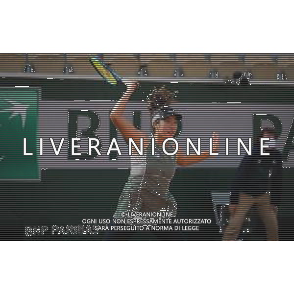 Quarter-final of the Roland Garros 2020, Grand Slam - Tennis Internationals, 07 October 2020 Roland Garros stadium, paris, france, Italy Photo showing: Shuko Aoyama and Ena Shibahara of Japan in action @LM/DPPI/DPPI/Rob Prange AG ALDO LIVERANI SAS