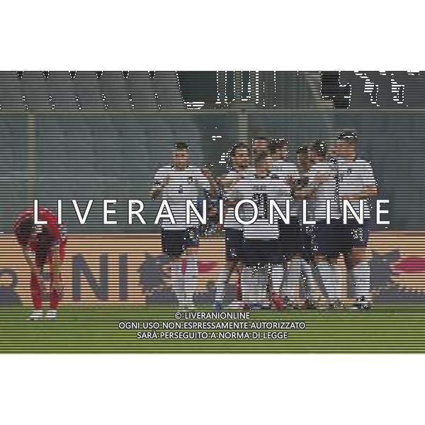 Italia - Moldavia Partita Amichevole del 07/10/2020 nella foto: esultanza italia dopo il goal di Cristante Bryan ©Claudio Zamagni/Agenzi Aldo Liverani s.a.s. italy celebrates after scoring a goal during friendly soccer match between Italy and Moldova at Artemio Franchi Stadium on October 07 2020 photo credit by Claudio Zamagni/Aldo Liverani Photo Agency / AGENZIA ALDO LIVERANI SAS