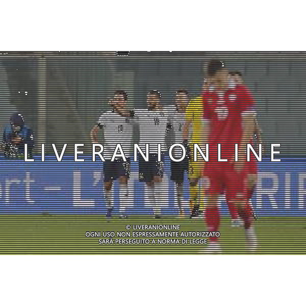 Italia - Moldavia Partita Amichevole del 07/10/2020 nella foto: esultanza italia dopo il goal di francesco caputo ©Claudio Zamagni/Agenzi Aldo Liverani s.a.s. italy celebrates after scoring a goal during friendly soccer match between Italy and Moldova at Artemio Franchi Stadium on October 07 2020 photo credit by Claudio Zamagni/Aldo Liverani Photo Agency / AGENZIA ALDO LIVERANI SAS