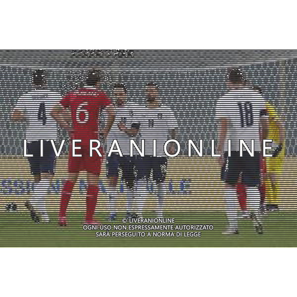 Italia - Moldavia Partita Amichevole del 07/10/2020 nella foto: esultanza italia dopo il goal di francesco caputo ©Claudio Zamagni/Agenzi Aldo Liverani s.a.s. italy celebrates after scoring a goal during friendly soccer match between Italy and Moldova at Artemio Franchi Stadium on October 07 2020 photo credit by Claudio Zamagni/Aldo Liverani Photo Agency / AGENZIA ALDO LIVERANI SAS