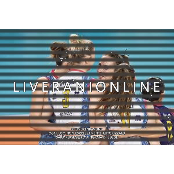 Savino Del Bene Scandicci vs Khimik Yuzhny - Volleyball Champions League Women 2020/2021, 07 October 2020 scandicci, Italy Photo showing: Players Savino Del Bene Scandicci celebrate @LM/Lisa Guglielmi/ AGENZIA ALDO LIVERANI SAS