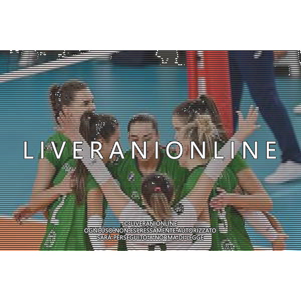 Savino Del Bene Scandicci vs Khimik Yuzhny - Volleyball Champions League Women 2020/2021, 07 October 2020 scandicci, Italy Photo showing: Players Khimik Yuzhny celebrate @LM/Lisa Guglielmi/ AGENZIA ALDO LIVERANI SAS