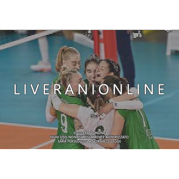 Savino Del Bene Scandicci vs Khimik Yuzhny - Volleyball Champions League Women 2020/2021, 07 October 2020 scandicci, Italy Photo showing: Players Khimik Yuzhny celebrate @LM/Lisa Guglielmi/ AGENZIA ALDO LIVERANI SAS