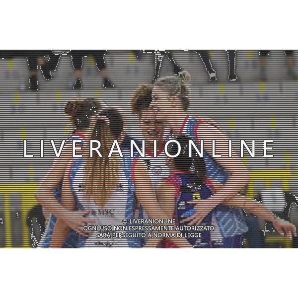 Savino Del Bene Scandicci vs Khimik Yuzhny - Volleyball Champions League Women 2020/2021, 07 October 2020 scandicci, Italy Photo showing: Players Savino Del Bene Scandicci celebrate @LM/Lisa Guglielmi/ AGENZIA ALDO LIVERANI SAS
