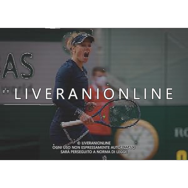 Quarter-final of the Roland Garros 2020, Grand Slam - Tennis Internationals, 07 October 2020 Roland Garros stadium, paris, france, Italy Photo showing: Laura Siegemund of Germany in action against Petra Kvitova of the Czech Republic @LM/DPPI/DPPI/Rob Prange AG ALDO LIVERANI SAS