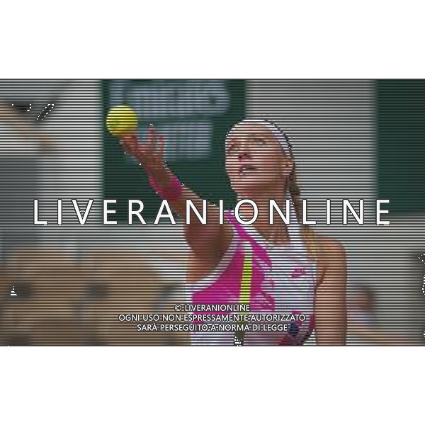 Quarter-final of the Roland Garros 2020, Grand Slam - Tennis Internationals, 07 October 2020 Roland Garros stadium, paris, france, Italy Photo showing: Petra Kvitova of the Czech Republic in action against Laura Siegemund of Germany @LM/DPPI/DPPI/Rob Prange AG ALDO LIVERANI SAS