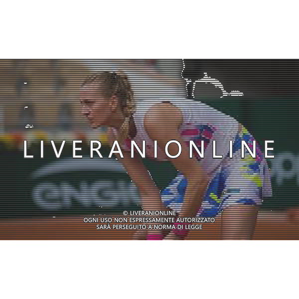 Quarter-final of the Roland Garros 2020, Grand Slam - Tennis Internationals, 07 October 2020 Roland Garros stadium, paris, france, Italy Photo showing: Petra Kvitova of the Czech Republic in action against Laura Siegemund of Germany @LM/DPPI/DPPI/Rob Prange AG ALDO LIVERANI SAS