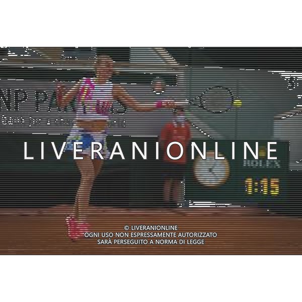 Quarter-final of the Roland Garros 2020, Grand Slam - Tennis Internationals, 07 October 2020 Roland Garros stadium, paris, france, Italy Photo showing: Petra Kvitova of the Czech Republic in action against Laura Siegemund of Germany @LM/DPPI/DPPI/Rob Prange AG ALDO LIVERANI SAS